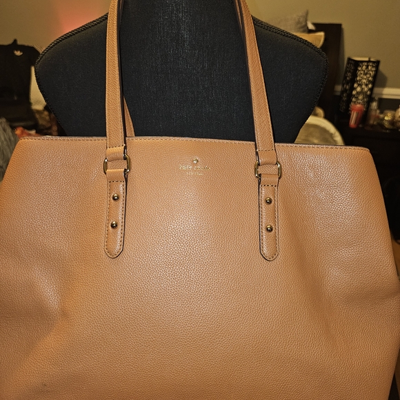 Kate Spade Brown Leather Larchmont Avenue Evangelie Satchel - Picture 2 of 7